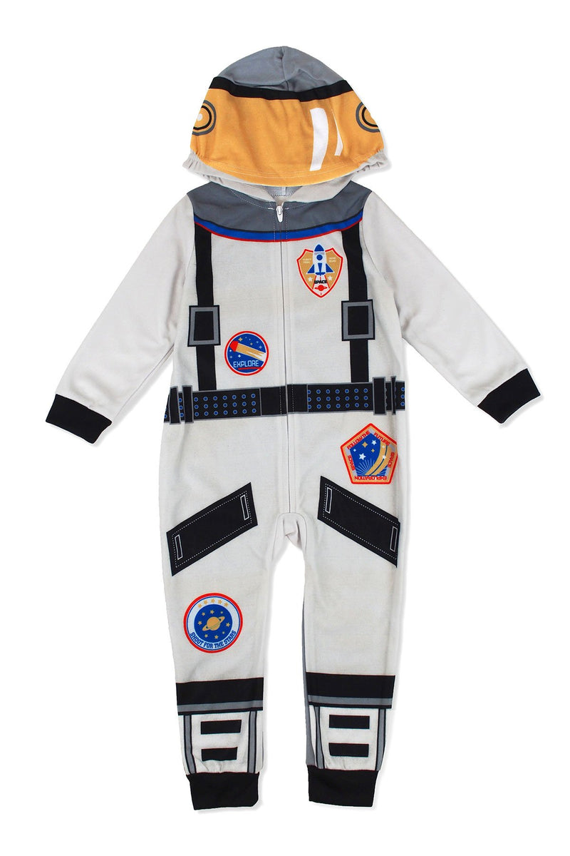 Sleepimini Boys Astronaut Hooded Blanket Sleeper, Grey