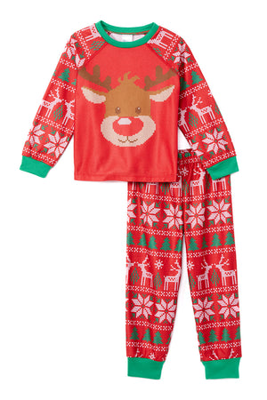 Sleepimini Reindeer Ugly Sweater PJ set, Red