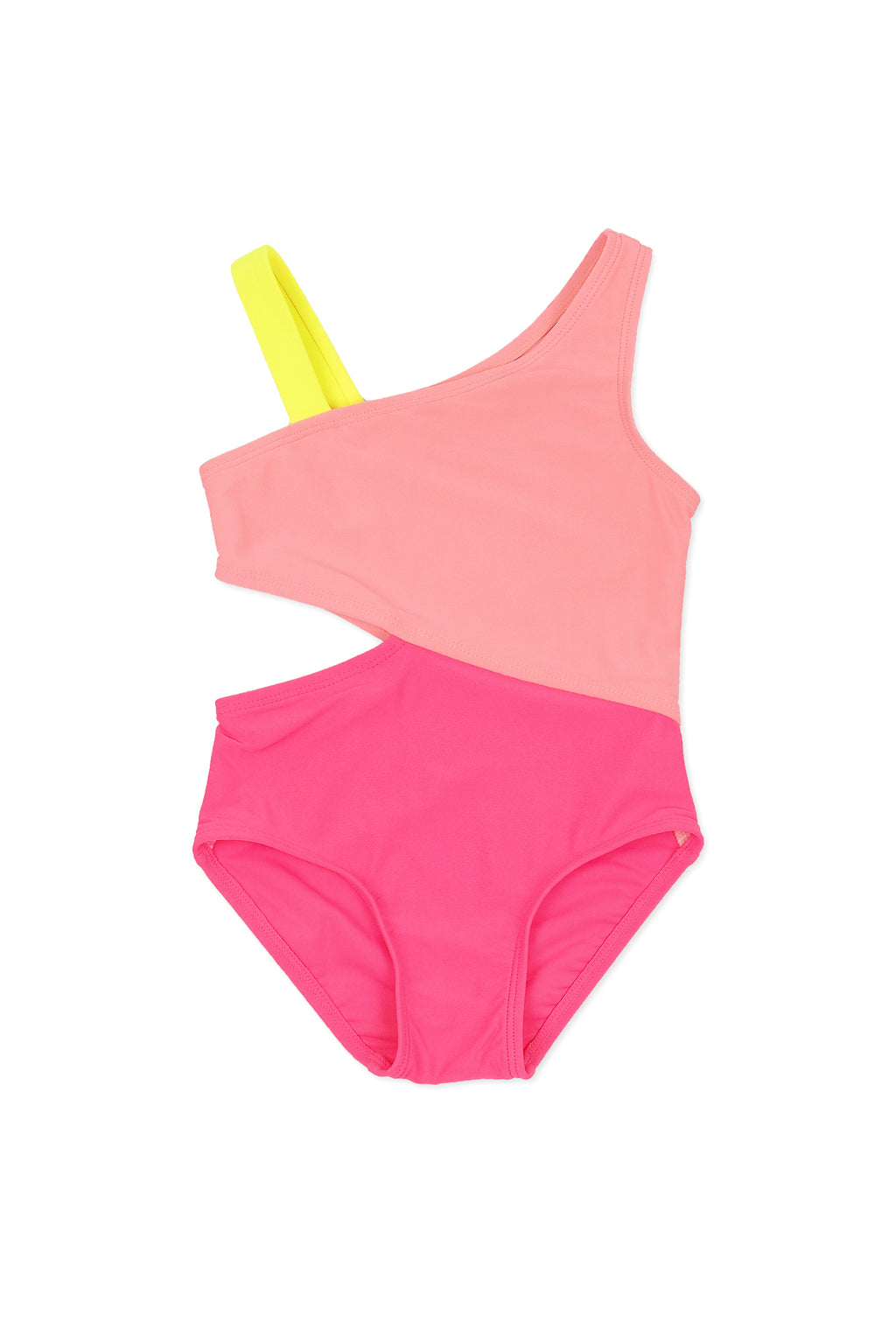 Coral Pink Cutout Flutter One Piece Swimsuit– PinkBlush
